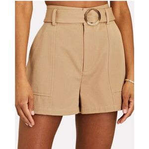 INTERMIX High-Waisted Beige Shorts with Belt